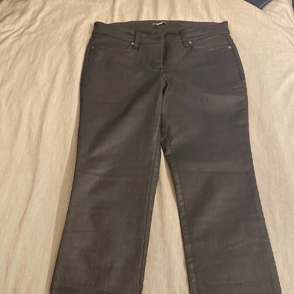 Eileen Fisher shiny dress jeans